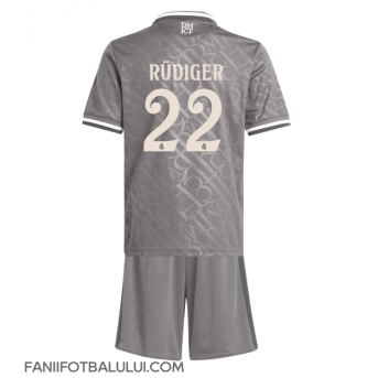 Real Madrid Antonio Rudiger #22 Echipament de Fotbal Replică 2024-25 Copii Treilea (+ Șorturi)
